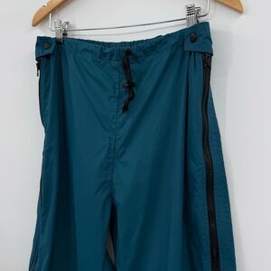 REI Vintage Side Zip Away Outdoor Active Ski/Snow Shell Pants in Teal | XS/S
